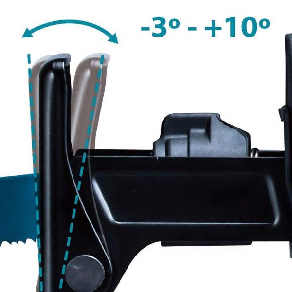 Encontraproduto.com.br - Serra Sabre Sem Fio 18V Portátil Com 2 Baterias Carregador Maleta 3 Lâminas DJR189RTJ Makita