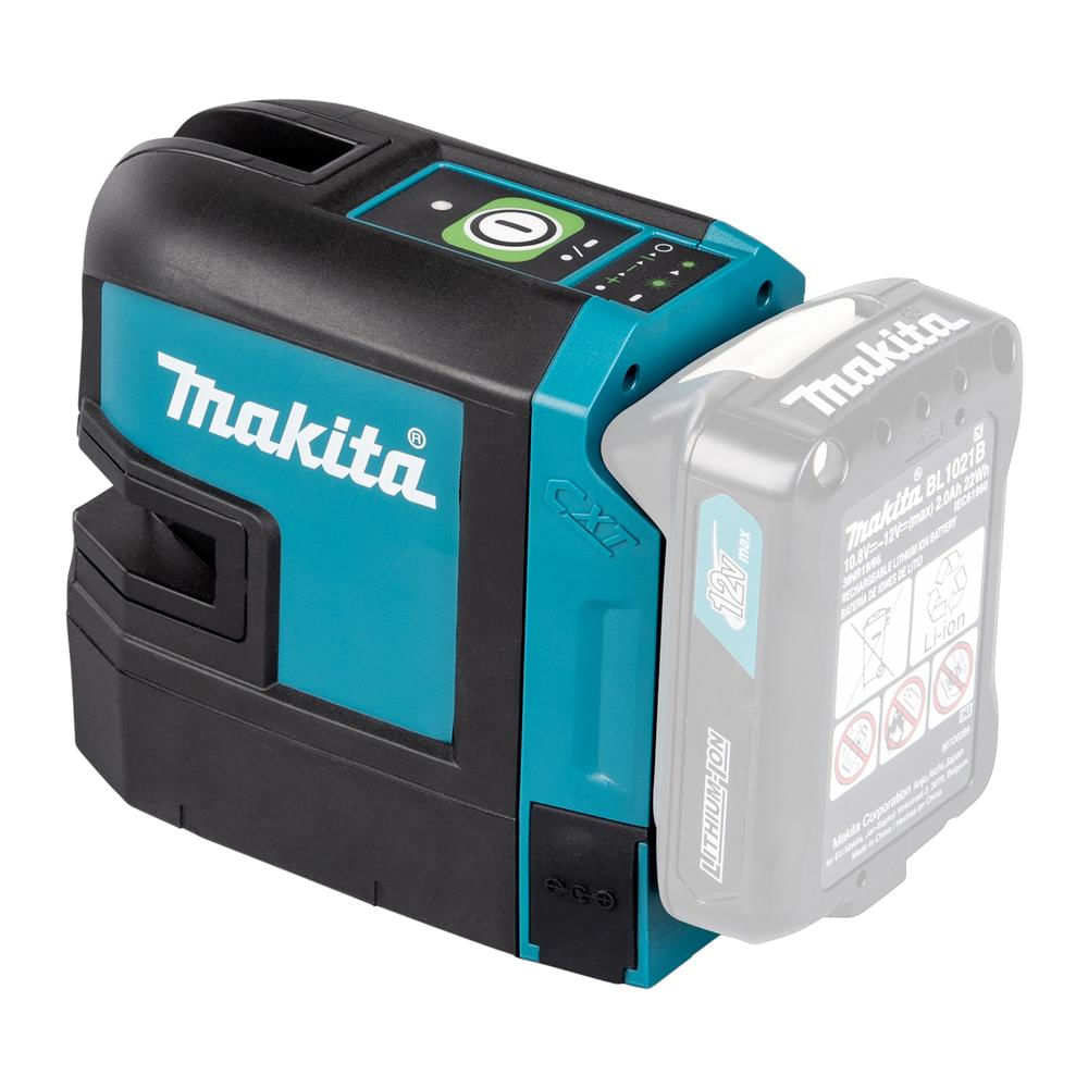 Encontraproduto.com.br - Nivelador Laser De Linhas Cruzadas 25m Resistente água Com Bolsa Suporte De Parede Sk105gdz Makita