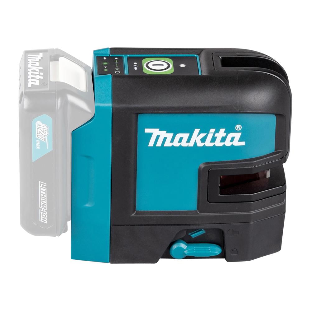 Encontraproduto.com.br - Nivelador Laser De Linhas Cruzadas 25m Resistente água Com Bolsa Suporte De Parede Sk105gdz Makita
