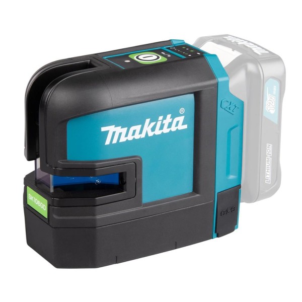 Encontraproduto.com.br - Nivelador Laser de Linhas Cruzadas 25M Resistente Água Com Bolsa Suporte de Parede SK106GDZ Makita