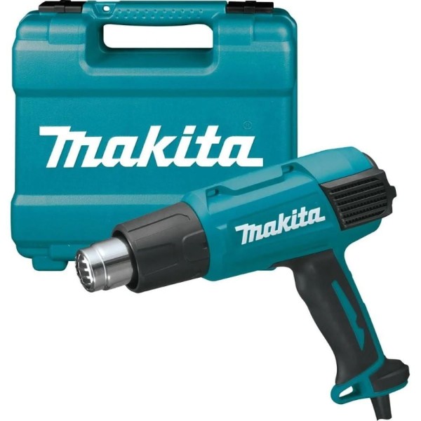 Encontraproduto.com.br - Soprador Térmico 1800W 600°C Com Maleta 2 Níveis de Temperatura e 3 Velocidades HG6030K 220V Makita