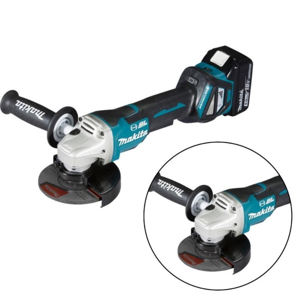 Encontraproduto.com.br - Esmerilhadeira Angular 125mm Sem Fio 18v Com 2 Baterias Carregador Maleta Disco Dga518rtj Makita