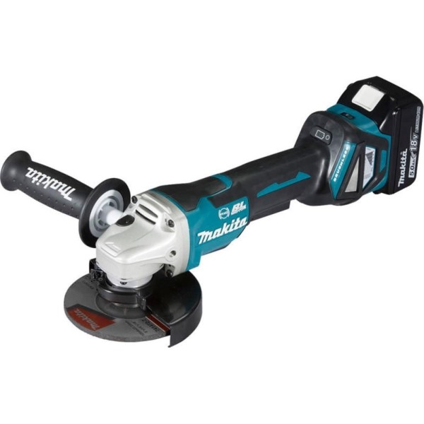 Encontraproduto.com.br - Esmerilhadeira Angular 125mm Sem Fio 18v Com 2 Baterias Carregador Maleta Disco Dga518rtj Makita