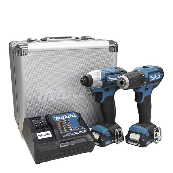 Encontraproduto.com.br - Combo Furadeira e Parafusadeira DF333D + Parafusadeira de Impacto TD110D a Bateria Makita