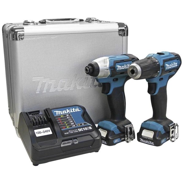 Encontraproduto.com.br - Combo Furadeira e Parafusadeira DF333D + Parafusadeira de Impacto TD110D a Bateria Makita