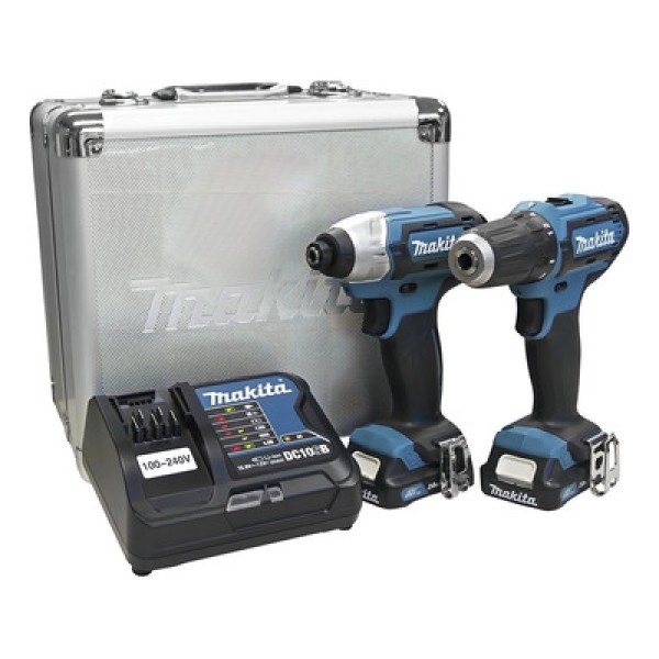 Encontraproduto.com.br - Combo Furadeira e Parafusadeira DF333D + Parafusadeira de Impacto TD110D a Bateria Makita