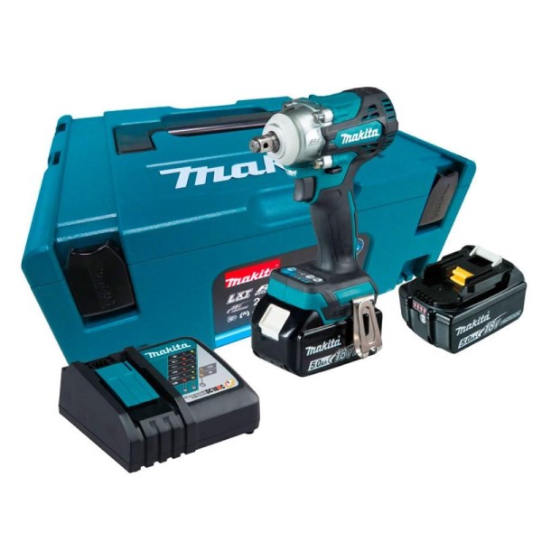 Encontraproduto.com.br - Chave Impacto Makita DTW300RTJ 1/2 Pol 2 Baterias 18V 5Ah Carregador e Maleta