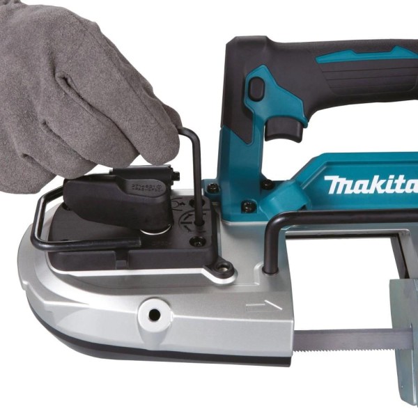 Encontraproduto.com.br - Serra de Fita 18V Sem Fio Com Motor BL Controle Velocidade Iluminação Cortes Frio DPB183Z Makita