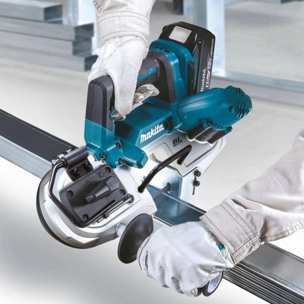 Encontraproduto.com.br - Serra de Fita 18V Sem Fio Com Motor BL Controle Velocidade Iluminação Cortes Frio DPB183Z Makita