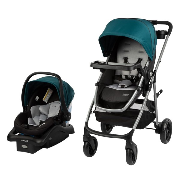 Encontraproduto.com.br - Carrinho de Bebê Travel System 8 em 1 com Porta-Copos, Safety 1st, Preto e Verde
