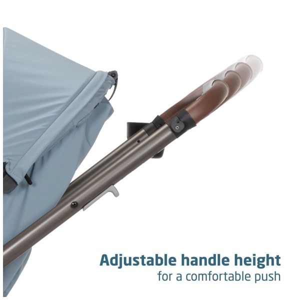 Encontraproduto.com.br - Carrinho de Bebê Travel System 5 em 1 Modular com Porta-Copos, Barra de Proteção e Capa de Chuva, Maxi Cosi Zelia Luxe, Azul