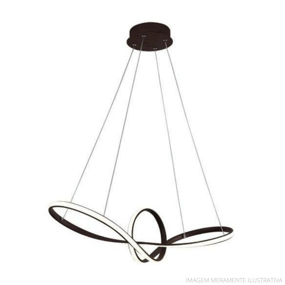Luminária Pendente LP-03 Led 3 em 1 Marrom 76x28x100 Nitrolux
