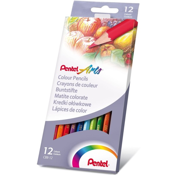 Encontraproduto.com.br - Lápis De Cor Pentel Arts Com 12 Cores