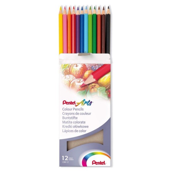 Encontraproduto.com.br - Lápis De Cor Pentel Arts Com 12 Cores