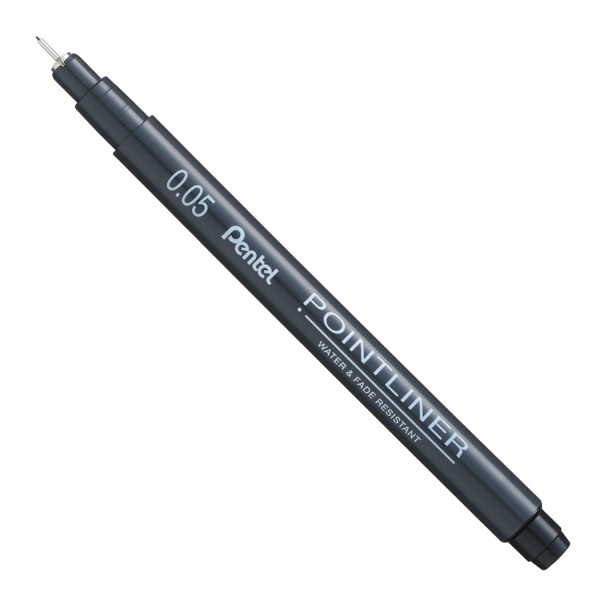 Encontraproduto.com.br - Caneta Nankin Pentel Pointliner Preta 0,05 mm S20P-05ATH