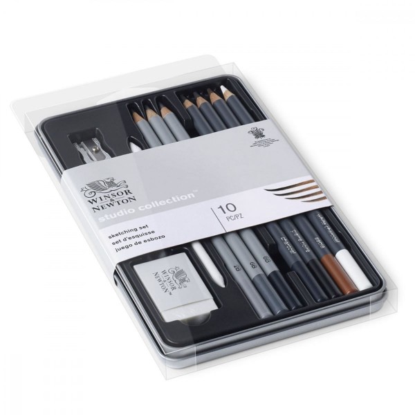 Encontraproduto.com.br - Estojo Lápis de Desenho Winsor & Newton Studio Collection 10 Unidades - 0490010