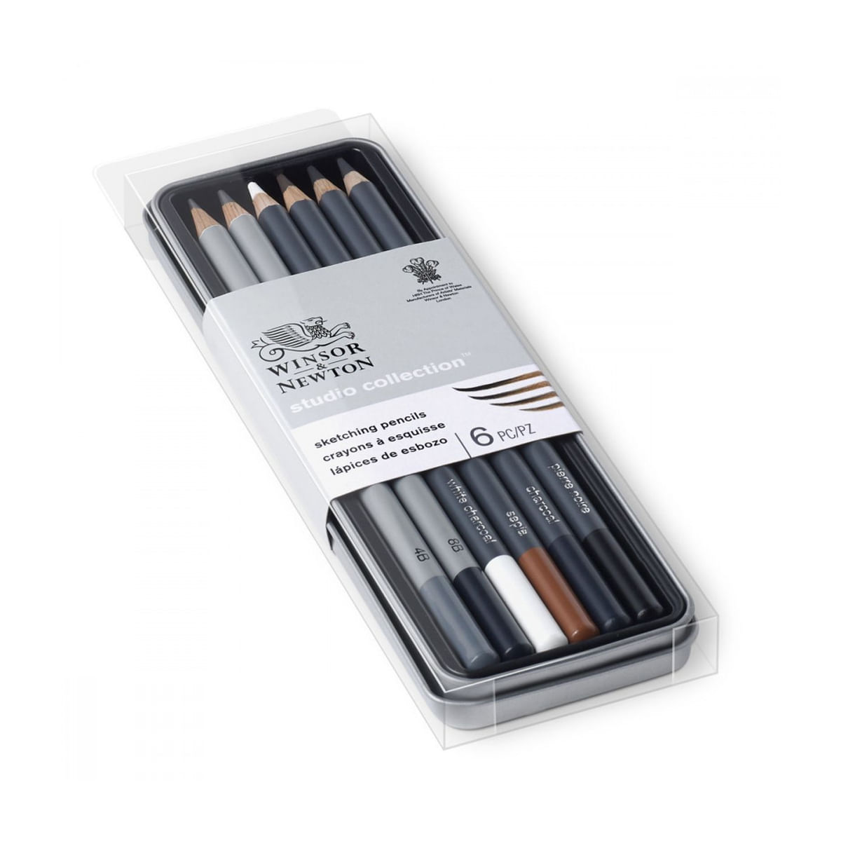 Encontraproduto.com.br - Estojo Lápis para Desenho Winsor & Newton Studio Collection com 6 Unidades - 0490011