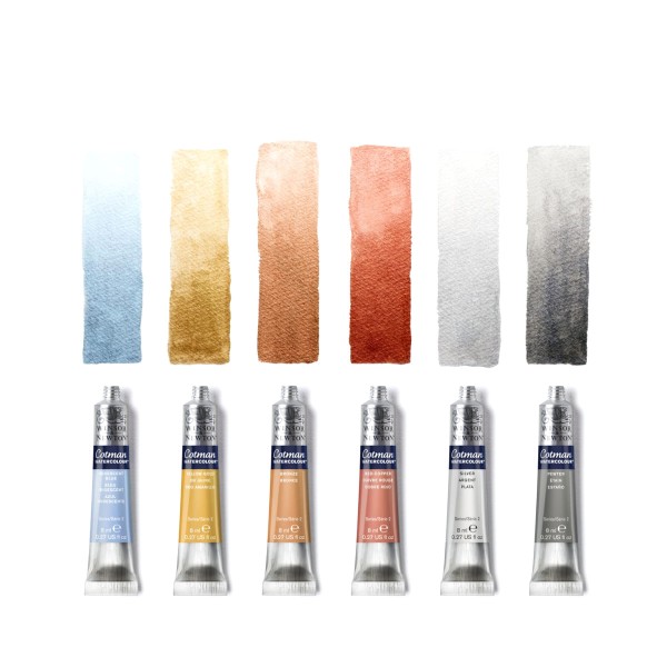 Encontraproduto.com.br - Estojo Aquarela Winsor & Newton Cotman 06 Cores 8ml 0390703