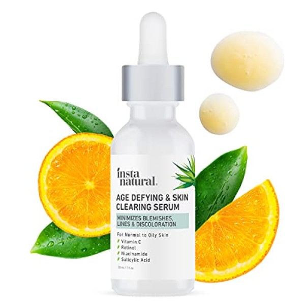 Encontraproduto.com.br - Instanatural Vitamina C Anti Aging Skin Clearing Soro - Rugas Linha Fina Pigmentação Pore Minimizer & Dark Spot Corrector Para Face - Ret