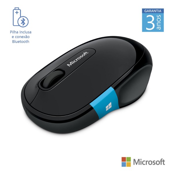 Encontraproduto.com.br - Mouse Sculpt Comfort Sem Fio Bluetooth Preto Microsoft - H3S00009
