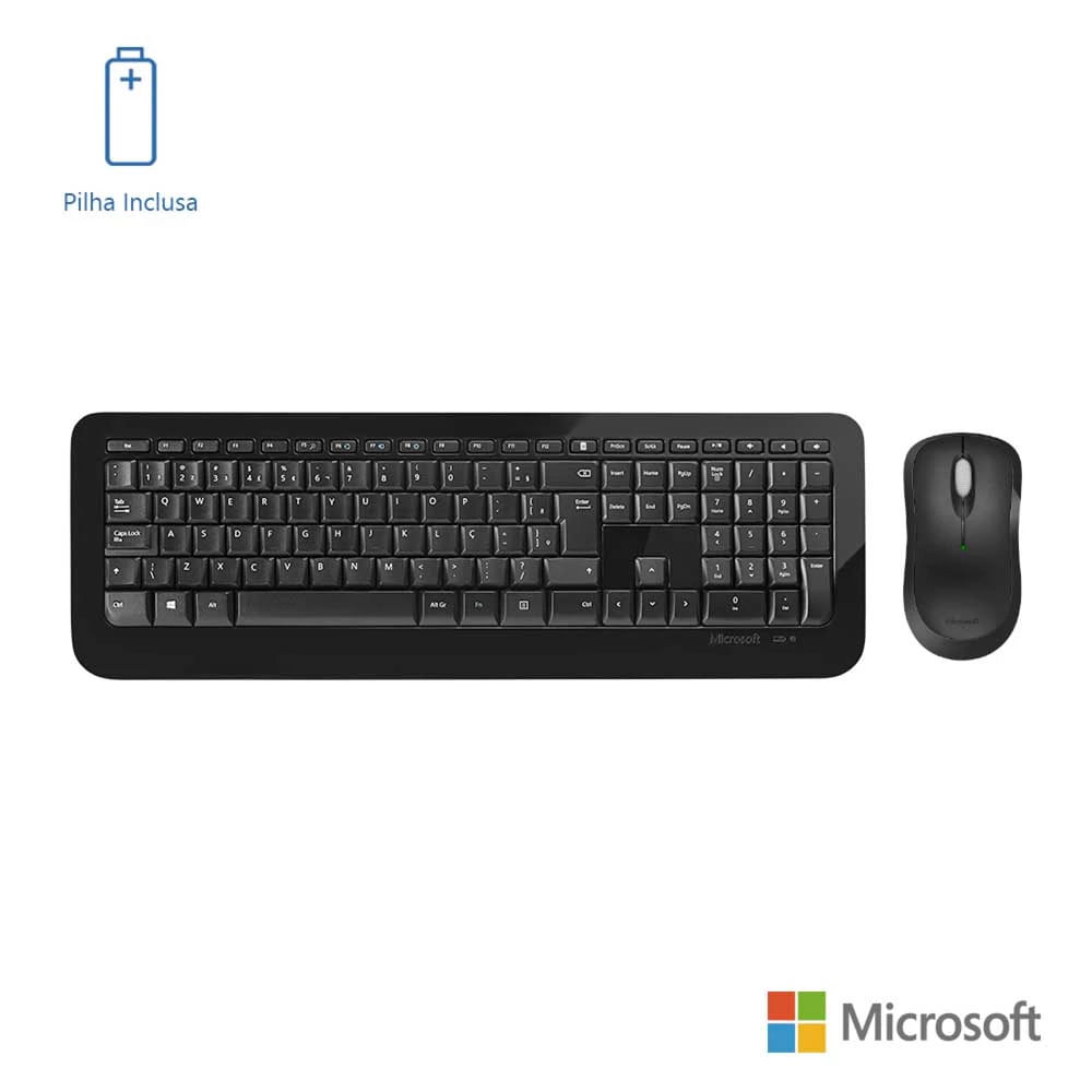 Encontraproduto.com.br - Teclado e Mouse Sem Fio 850 Microsoft