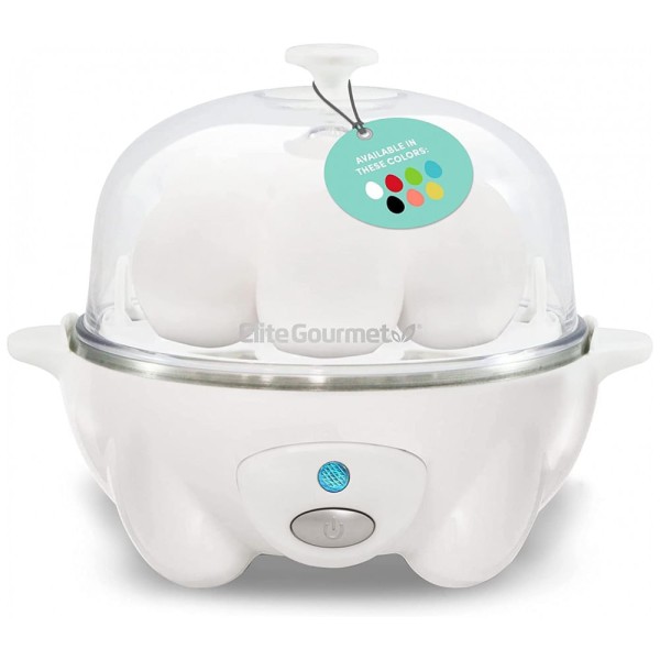 Encontraproduto.com.br - Cozedor de Ovos Elétrico, Capacidade 7, 110v, ELITE GOURMET EGC 007, Branco