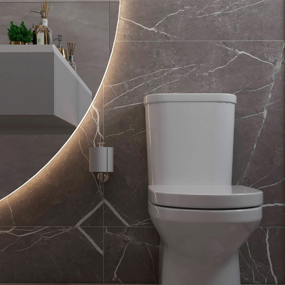 Encontraproduto.com.br - Kit Bacia Com Caixa Acoplada Span Round Branco Kohler