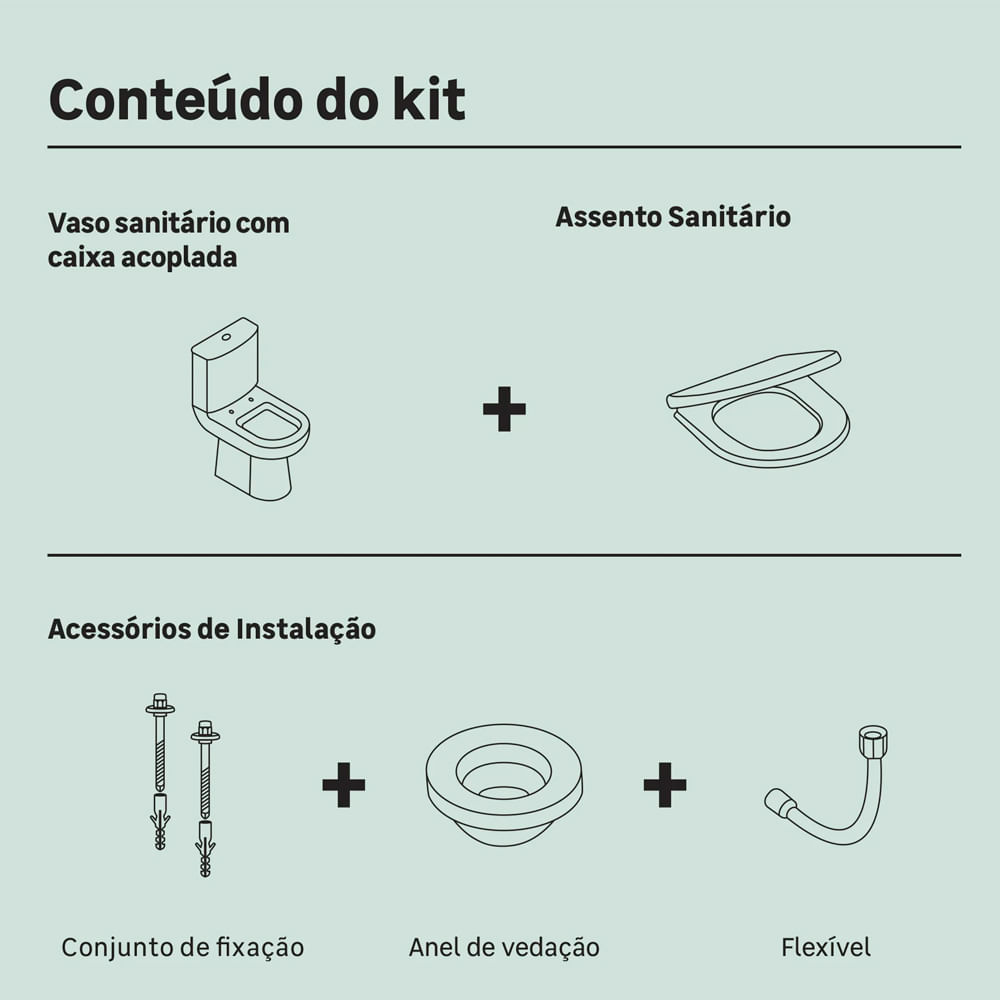Encontraproduto.com.br - Kit Bacia Com Caixa Acoplada Span Round Branco Kohler