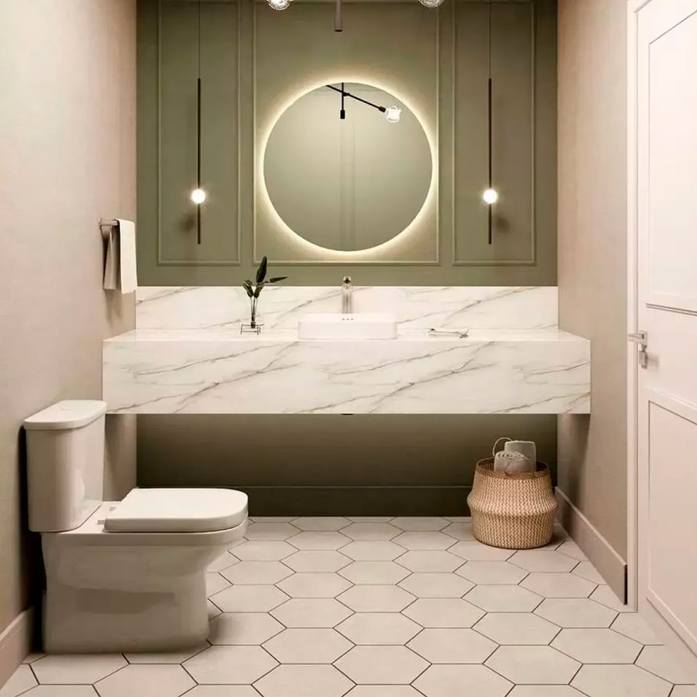 Encontraproduto.com.br - Kit Vaso Sanitário Com Caixa Span Square 3/6L Kohler