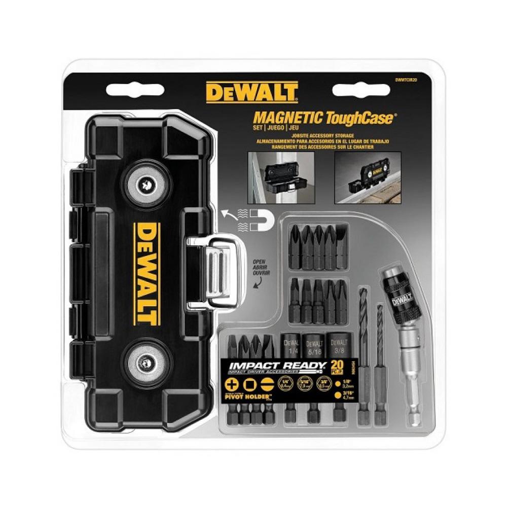 Encontraproduto.com.br - Jogo 20 Pontas para Parafusar com Estojo Magnético DWMTCIR20 DeWalt
