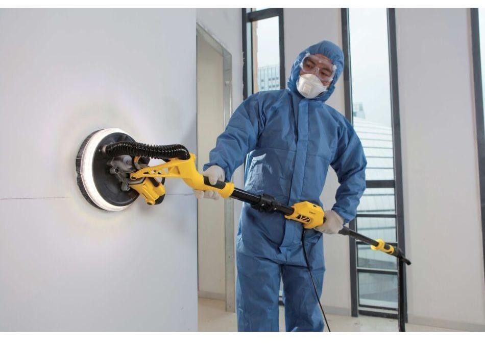 Encontraproduto.com.br - Lixadeira de Parede Roto Orbital Elétrica Stanley SW75-BR com LED 225mm 750W 110V
