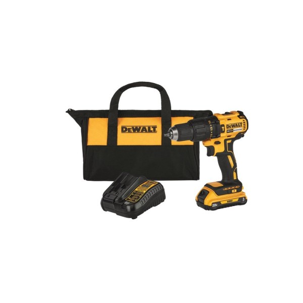 Encontraproduto.com.br - Paraf/Fur Impacto Dewalt 1/2 Pol 20V com Bateria Max Li-Ion 3.0ah Carregador Bivolt DCD7781L1-BR