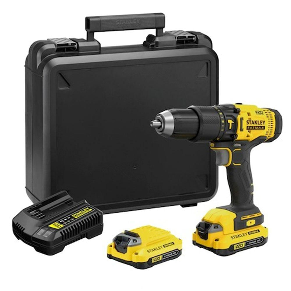 Encontraproduto.com.br - Parafusadeira E Furadeira De Impacto Stanley 1/2 13mm Duas Baterias SCD711C2K-BR