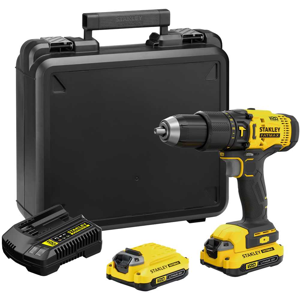 Encontraproduto.com.br - Parafusadeira E Furadeira De Impacto Stanley 1/2 13mm Duas Baterias SCD711C2K-BR