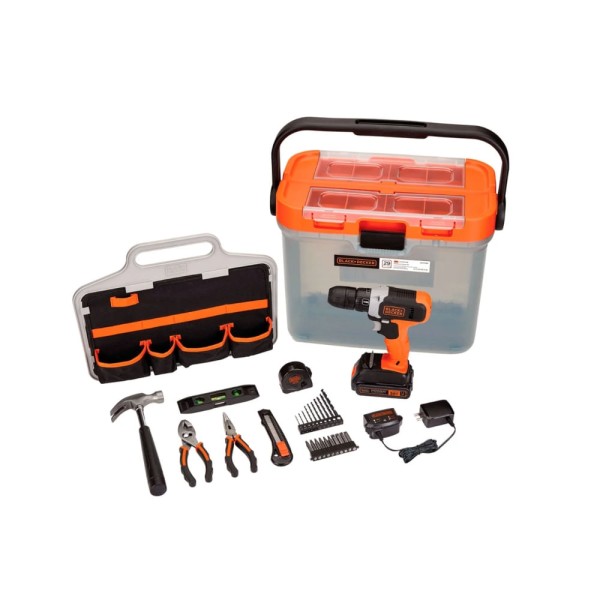 Encontraproduto.com.br - Kit Parafusadeira/ Furad. Imp 3/8 (10Mm) 20V Max* Li-Ion Com 29 Acessórios, 1 Bat 1.5Ah, Carreg. Bivolt, Caixa