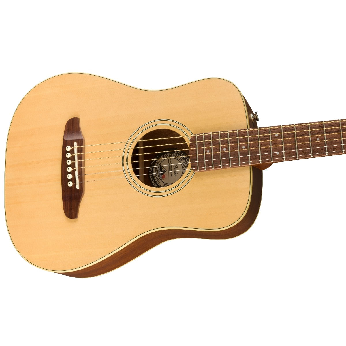 Encontraproduto.com.br - Mini Violão Acústico Redondo Natural 0970710121 - Fender