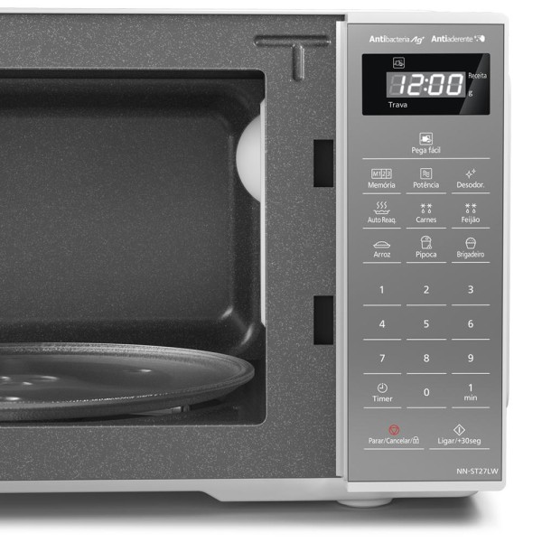 Encontraproduto.com.br - Micro-ondas Panasonic 21L NN-ST27LWRUK Branco Espelhado