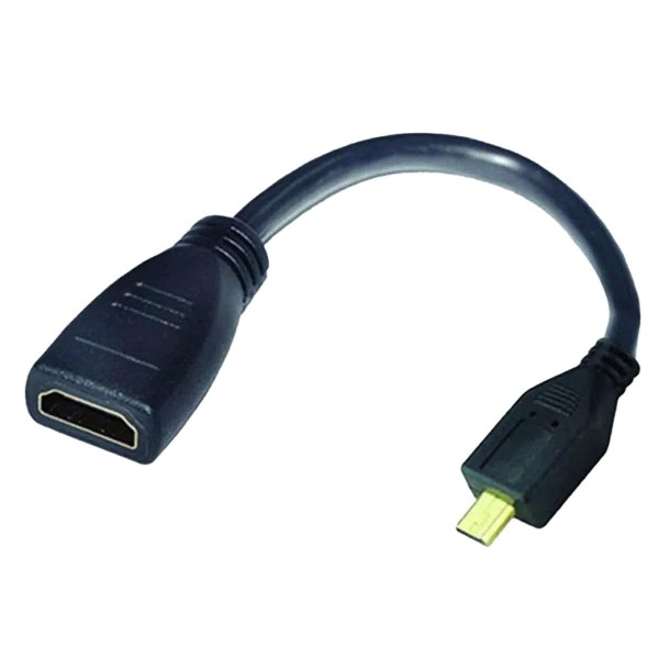 Adaptador Micro HDMI macho para HDMI fêmea  ARG-CB-0054 Preto - Argom