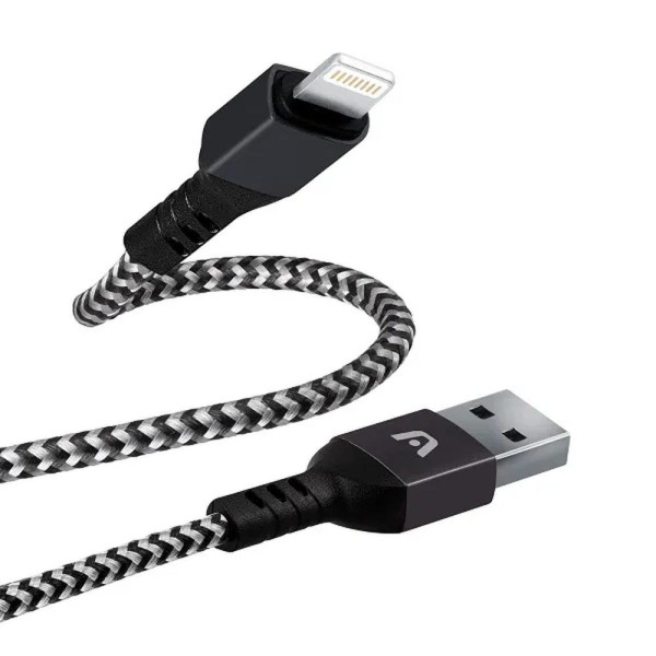 Encontraproduto.com.br - Cabo USB para Lightning 1.8M Dura Form Nylon Preto ARG-CB-0023BK - Argom