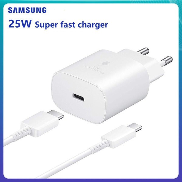 Encontraproduto.com.br - Carregador Rápido Original Samsung 25W Super Fast Charging com Cabo Tipo-C