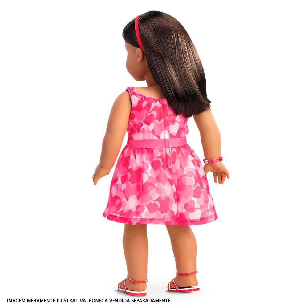 Encontraproduto.com.br - Acessórios de Boneca - American Girl - Truly Me - Vestido Corações - Mattel