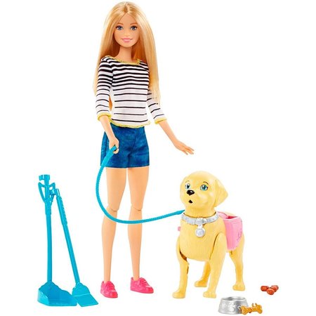 Encontraproduto.com.br - Boneca - Barbie - Familia Passeio com Cachorrinho MATTEL MATTEL