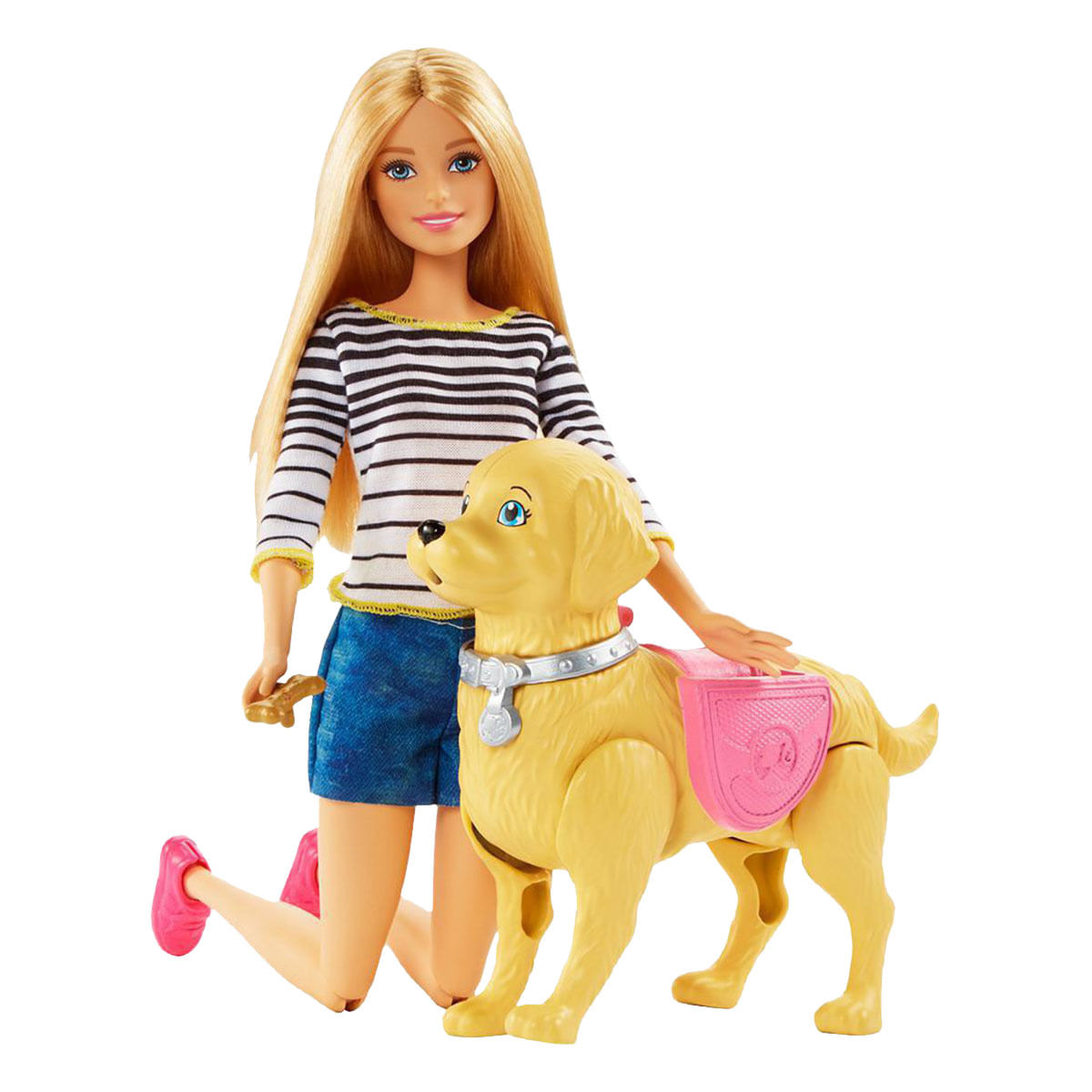 Encontraproduto.com.br - Boneca - Barbie - Familia Passeio com Cachorrinho MATTEL MATTEL