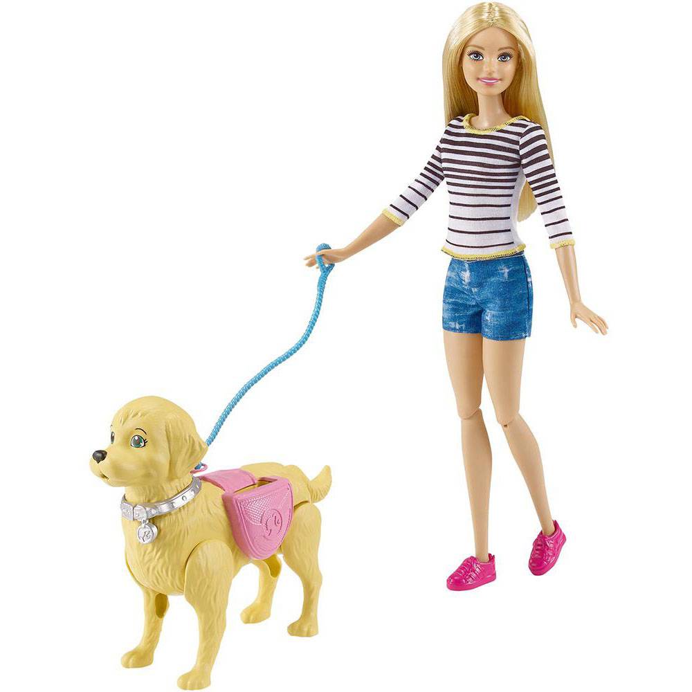 Encontraproduto.com.br - Boneca - Barbie - Familia Passeio com Cachorrinho MATTEL MATTEL