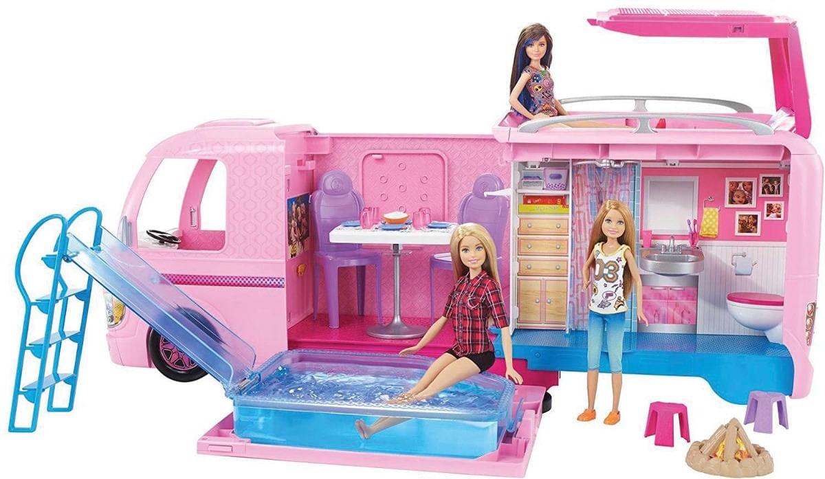 Barbie Real Trailer Dos Sonhos Camper Playset Mattel Fbr34