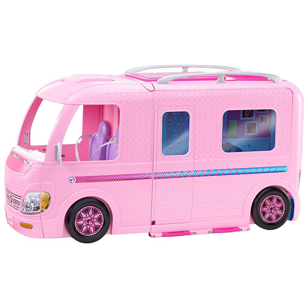 Encontraproduto.com.br - Barbie Real Trailer Dos Sonhos Camper Playset Mattel Fbr34