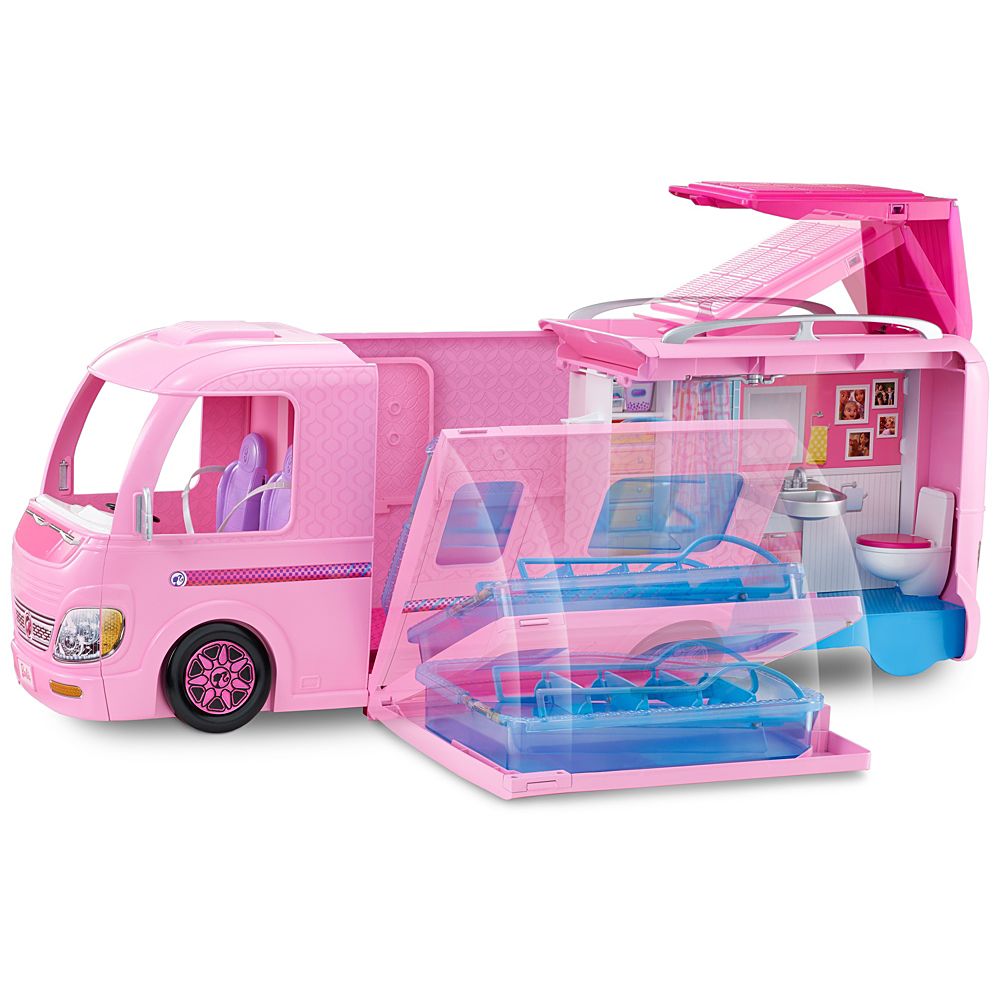 Encontraproduto.com.br - Barbie Real Trailer Dos Sonhos Camper Playset Mattel Fbr34
