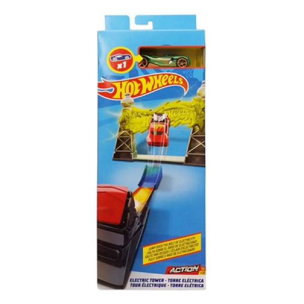 Encontraproduto.com.br - Hot Wheels Pista Action Torre Eletrica - Mattel Fwm86
