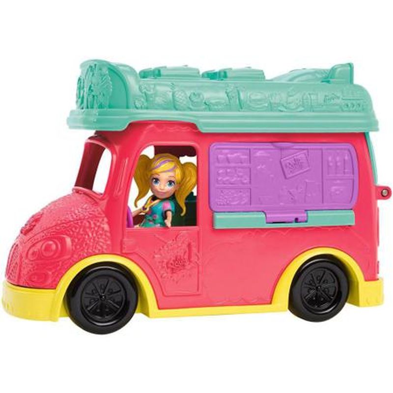 Encontraproduto.com.br - Veículo e Boneca - Polly Pocket - Food Truck Refresco - Mattel