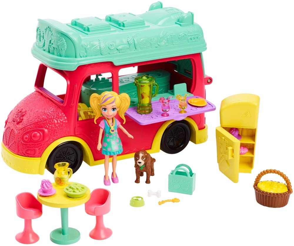Encontraproduto.com.br - Veículo e Boneca - Polly Pocket - Food Truck Refresco - Mattel